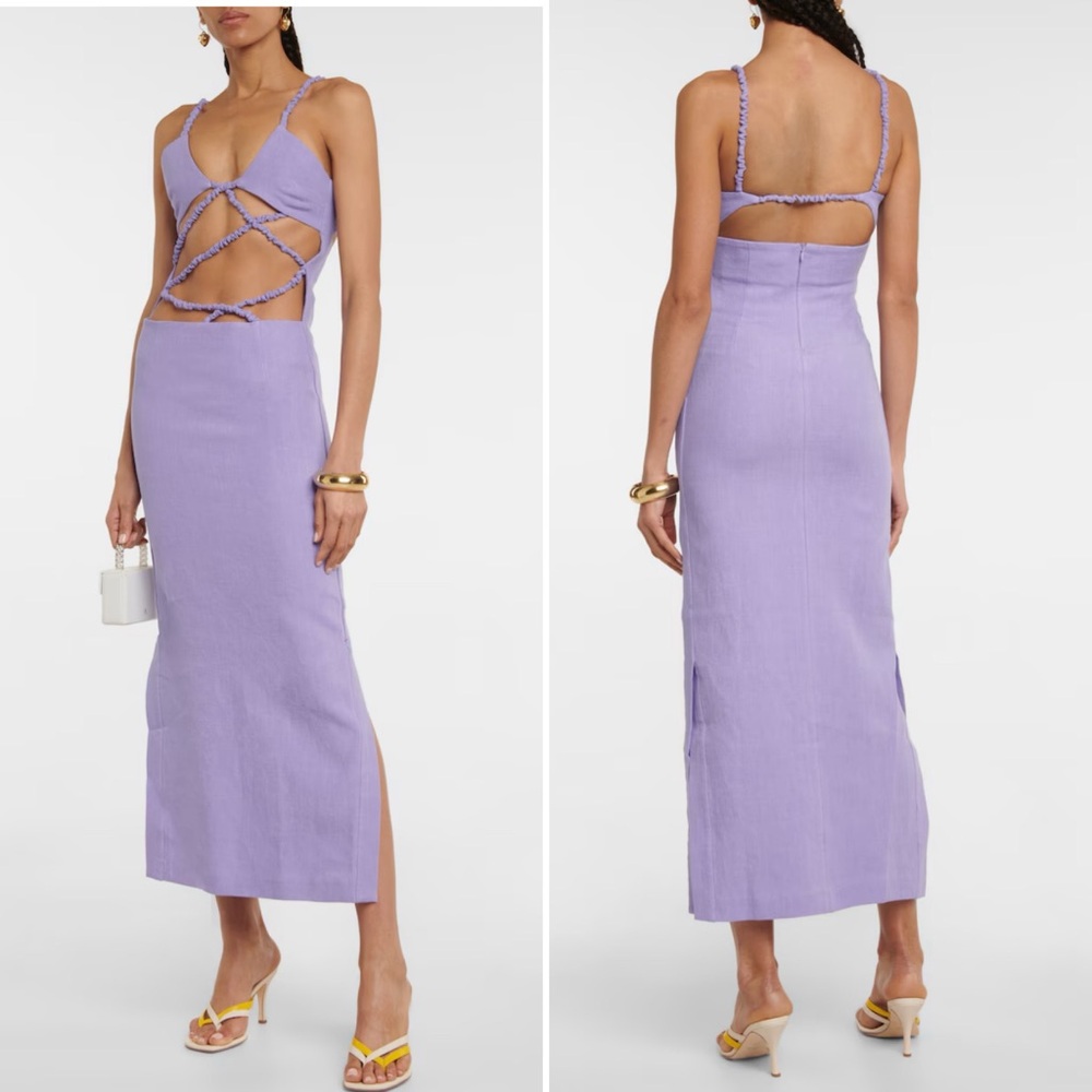 Christopher Esber Lilac Cutout Maxi Dress